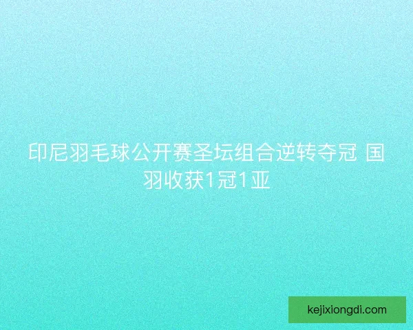 印尼羽毛球公开赛圣坛组合逆转夺冠 国羽收获1冠1亚