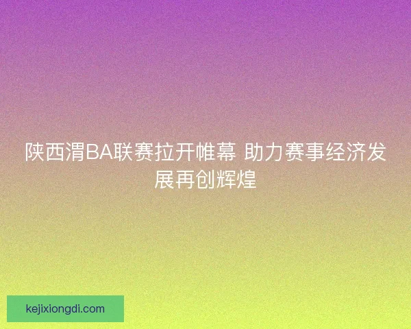 陕西渭BA联赛拉开帷幕 助力赛事经济发展再创辉煌